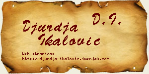 Đurđa Ikalović vizit kartica